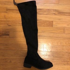 Over the knee black boots